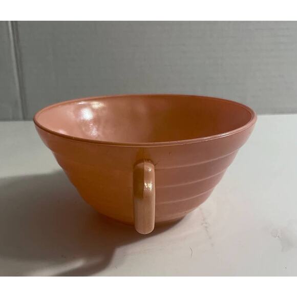 Hazel Atlas Pink Platonite Pastel Pink 4 3/4" Vintage Creamer Soup Bowl - Picture 2 of 6